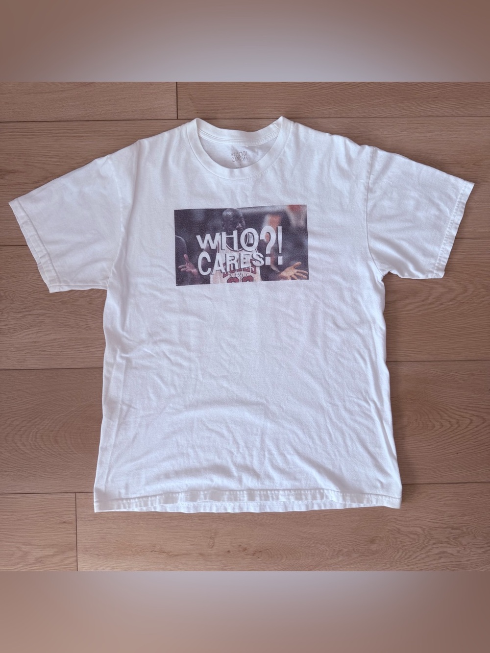Who Cares?! Michael Jordan White Tee